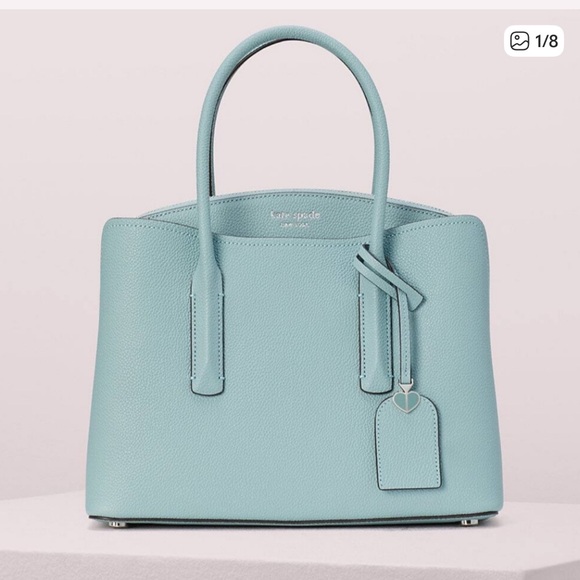 kate spade Handbags - NWOT kate spade pebble leather Margaux satchel in light teal